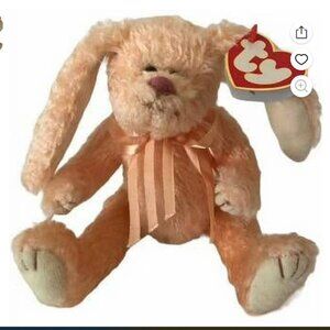 NWT 1993 ORIGINAL Ty Beanie Babies Camelia the Attic Treasures Peach Rabbit